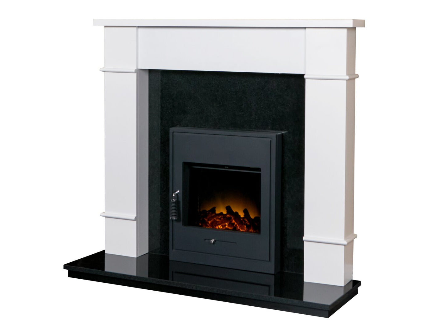 Adam Linton Fireplace with Downlights 23130 White & Granite