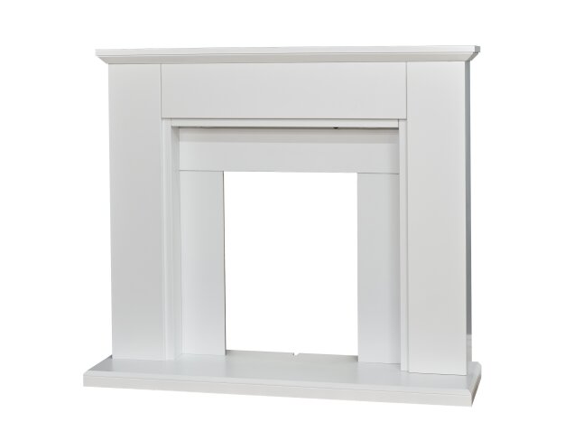 Adam Eltham Fireplace with Downlights, 45 Inch 25332 Pure White