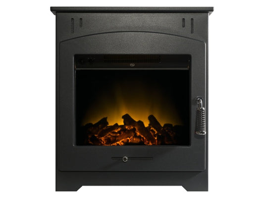 Adam Holston Electric Inset Stove in Black with Remote Control 25581