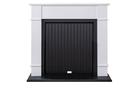 Adam Oxford Stove Fireplace 48 Inch 21485 Pure White & Black