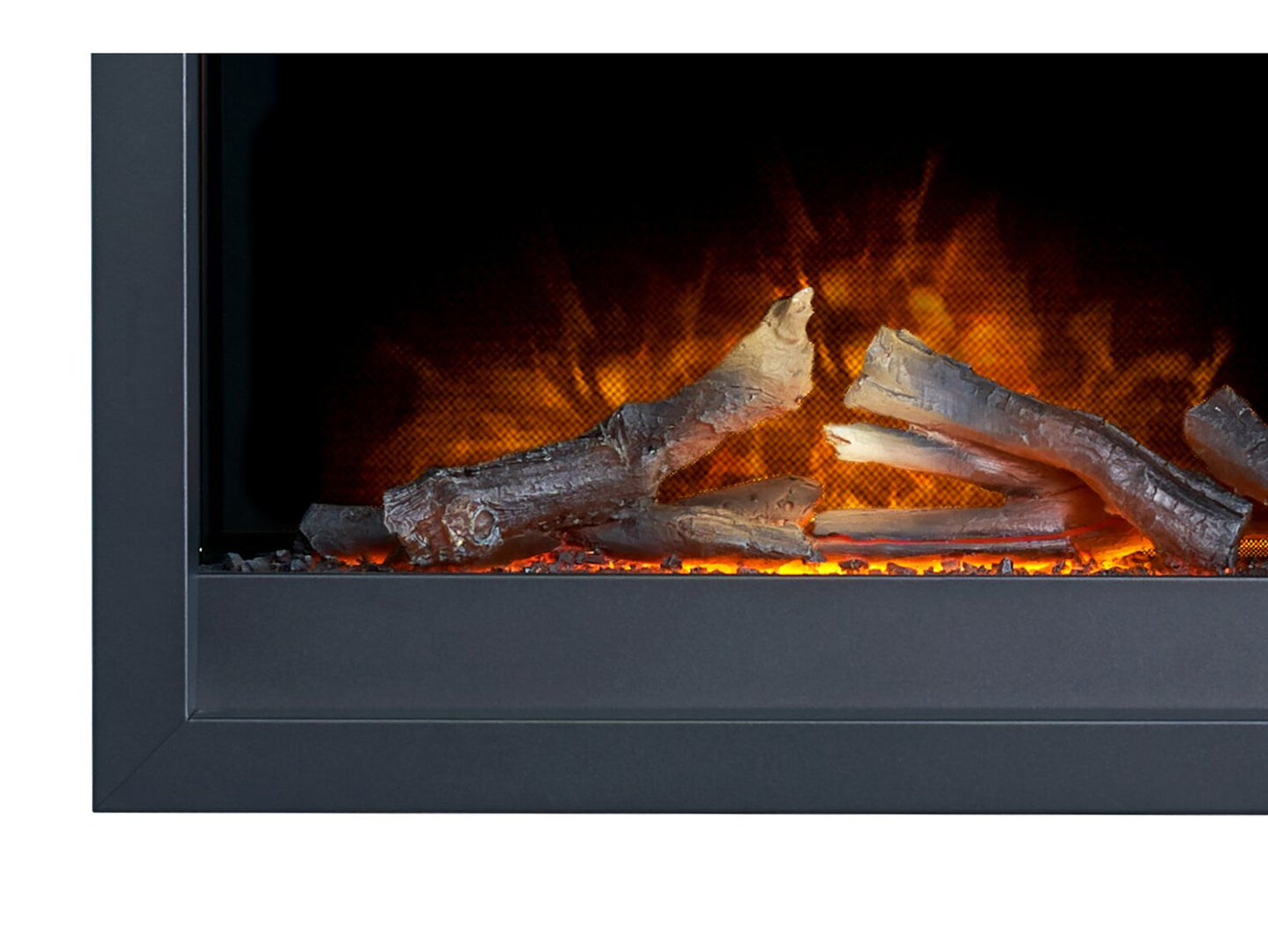 Adam Toronto Electric Wall Inset Fire with Logs & Remote Control 23321 Black