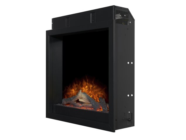 Acantha Ontario Electric Inset Wall Fire with Remote Control 25593 Black