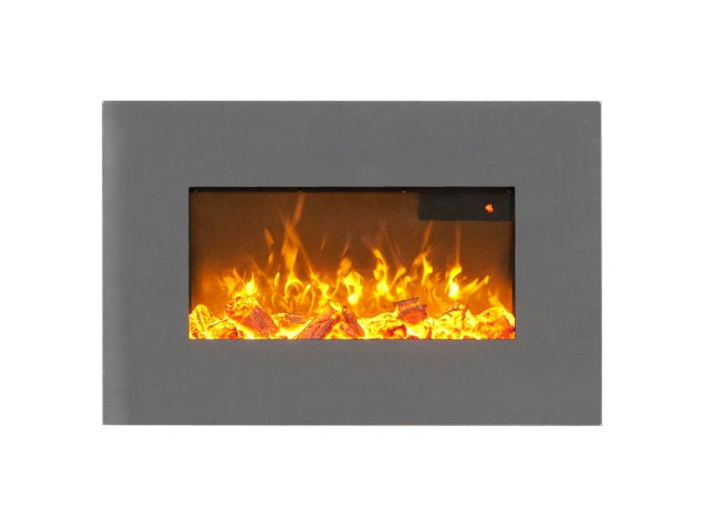 Adam Sureflame WM-9541 Electric Wall Mounted Fire with Remote 26 Inch 23621 Gray